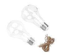 ibasenice 2pcs Elegant Glass Bulb Vase Home Decor Flower Arrangement Vase Hydroponic Hanging Planter Living Room