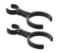 ibasenice 2pcs Flute Mic Fastening Clip Microphone Holder for Woodwinds Recording Live Shows Mic Clip Clamp