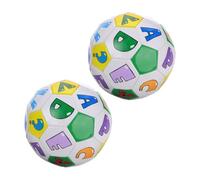 ibasenice 2pcs Football for Soft Touch Junior Soccer Ball for Indoor Outdoor Play Educational Alphabet Design Motor Skills Portable Youth Football for Boys Kindergarten Training