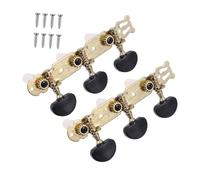 ibasenice 2pcs Fully-enclosed Guitar Tuning Pegs Durable Black String Tuners for Acoustic Electric Guitars Easy to Install Imitation Gold-plated Practical for Musicians