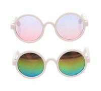 ibasenice 2pcs Funny Glasses for Pets Decorative Cosplay Pet Glasses for Dog and Cat Outfits for Halloween Cat Costumes and Stylish Accessories