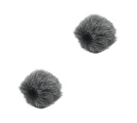 ibasenice 2pcs Furry Windscreen Muff for Microphone Protective Cover Accessory Mic Muff for Outdoor Recording and Studio Use Microphone Windscreen