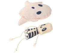 ibasenice 2pcs Ghost Skull Shaped Cat Plush Soft Wear Resistant Interactive Kitten for Indoor Cats Halloween Play