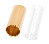 ibasenice 2pcs Glass Metal Guitar Slide Acoustic Guitar Accessories Tone Bar for Electric