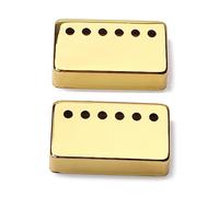 ibasenice 2pcs Gold 6-hole Humbucker Pickup Covers Set 50mm-52mm for Electric Guitar, Metal Pickup Cover Caps for Guitar Replacement and Accessories