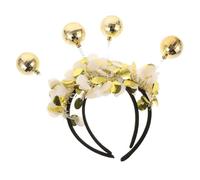 ibasenice 2pcs Golden Disco Ball Party Hair Band, Plastic Material, Comfortable and Multipurpose Headband, for Party and Cosplay Events