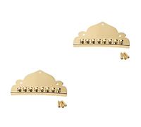 ibasenice 2pcs Golden Metal Mandolin Tailpiece for String Mandolin Guitar Construction Polished Finish Easy Installation Enhanced Sound Quality for Musicians