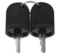 ibasenice 2pcs Golf Cart Spare Keys Ignition Key Switch, Black Metal Plastic Pair, Quick Start Response, for Truck and Tractor
