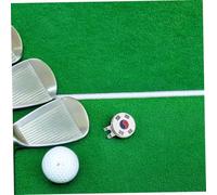 ibasenice 2pcs Golf Hat Clip with Korean Flag Magnetic Metal Ball Marker for Men and Women Strong Grip Hat Clip Scratch Resistant Construction Portable Golf Accessories for Accurate Putting