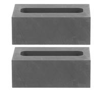 ibasenice 2pcs Graphite Ingot Mould for Metal Casting with Exceptional Robustness and Purity, for Gold and Silver Smelting Crucibles in Advanced Metal Fabrication