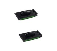 ibasenice 2pcs Guitar Bass String Cleaner Tool Ergonomic Fretboard Scrubber Microfiber Pads for Easy Maintenance of Guitars Ukuleles Banjos Preserves String Tone and Life Green