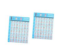 ibasenice 2pcs Guitar Chord Chart Poster Self-adhesive Acoustic Guitar Reference Guide Scales and Music Theory for Beginners Visual Design for Teaching and Learning