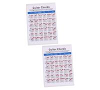 ibasenice 2pcs Guitar Chord Plate Paper Electric Guitar Chord Trainer Practice Chart for Beginners