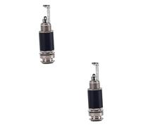 ibasenice 2pcs Guitar Endpin Jack Socket Cylinder Style for Bass Guitar Input Jack Matte Black Plug Socket for Acoustic Strap