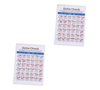 ibasenice 2pcs Guitar Finger Guide Guitar Training Chord Portable Chord Practice Chart