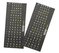 ibasenice 2pcs Guitar Fretboard Note Decals Easy to Apply Remove Stickers for Beginners Thin Design Minimizes Sound Impact for Learning Chords and Scales Acoustic and Electric Guitars