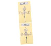 ibasenice 2pcs Guitar Headstock Sticker Decal Guitar Head Sticker Electric Decor for Music Wall Decal for Headstock Inlay