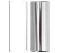 ibasenice 2pcs Guitar Slide Medium Bottleneck for Guitar Bass Glass Slide and Stainless Steel