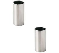 ibasenice 2pcs Guitar Slide Steel String Slider Finger Tube Chromed Steel Slide for Blues Guitar Slider Stainless Plated Bass Finger for Bass Accessories