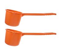 ibasenice 2pcs Hair Washing Water Scoop Long Handle Plastic Ladle with Stylish Unique Design Orange, Versatile Usage Gentle on Hair and Skin for Bathroom Household Tasks