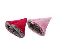 ibasenice 2Pcs Hamster Warm House Triangle Pet Sleeping Bed Soft Cotton Nest for Animals Random Color Cozy Comfortable Bedding for Guinea Pigs Squirrels Hedgehogs and More