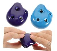 ibasenice 2pcs Hand Painted Ocarina Mini Ceramic Alto c Musical Instrument for Beginners Includes Music Score Random Colors for Boys and Girls and Music