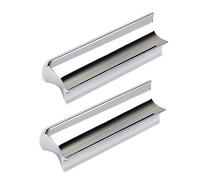 ibasenice 2pcs Hard-chrome Plated Finger Slide Guitar Tone Bar Stainless Steel Silver Efficient Sustain Neutral Tone for Professional Guitarists