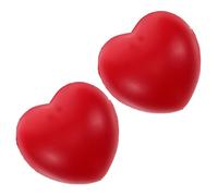 ibasenice 2pcs Heart Shaped Hand Grip Balls for Finger Training and Muscle Strengthening Ergonomic PU Squeeze Balls for Rehabilitation Office Home Travel Use Enhance Grip and Finger