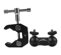 ibasenice 2pcs Heavy Duty Microphone Crab Clamps with Rotation Wear-resistant Mic Holders for Stable Mounting and Easy Installation Portable Double Head Mounting