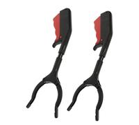 ibasenice 2pcs Heavy Duty Trash Grabber Reacher Tool with Upgraded Thickened 28cm Iron Rod, Lightweight Garbage Picker Claw for Seniors and Outdoor Sanitation Workers