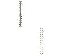 ibasenice 2pcs Height Chart for Boys and Girls Wall Sticker Fun Measure Decal Nursery Decor Reusable Without Damage