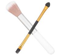 ibasenice 2pcs Highlighter Brush Double Ended Cosmetic Brush Multipurpose Plastic Wool Eye Makeup Tools for Women Personal Home and Professional Beauty Salon