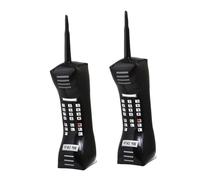 ibasenice 2pcs Inflatable Mobile Phone Props PVC Lightweight Vintage Party Decorations Performance Accessory Black