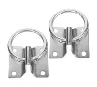 ibasenice 2pcs Iron Horse Tie Rings with Quick Release Bolts for Barn Stall, Metallic Cross-shaped Tie Hardware Reducing Point Stress and Dispersing Lateral Forces, for Horse Training