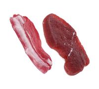 ibasenice 2pcs Lifelike Fake Steak Pork Meat Models Realistic Simulation Food Display for Home Kitchen Decor Photography Props and Event Decoration