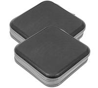 ibasenice 2pcs Lightweight CD DVD Storage Wallets 40 Slots Each, Plastic Material, Zipper Closure and Space Saving Design, for Home or Car Organisation