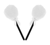 ibasenice 2pcs Lollipop Puff Fluffy Puff Plush Material Fairy Wand Design Elegant Style Prevents Caking Gentle Touch Women after A Or Shower