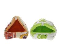 ibasenice 2pcs Lovely Hamster House Warm Hamster Hut Cotton Cloth and Chemical Fiber Resting Bed for Guinea Pig, Ferret