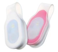 ibasenice 2pcs Magnetic Running Lights Clip on Safety Warning Bright LED Flashlight with Silicone and Magnet Material for Running and Walking on Clothing or Bag