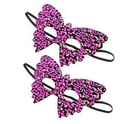 ibasenice 2pcs Masquerade Masks with Elastic Band for Women Venetian Patch Sequins Comfortable Snug Fit Elegant Half Face Party Mask for Halloween Prom Carnival and Cosplay