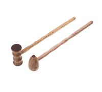 ibasenice 2pcs Massage Hammer for Neck Shoulder Foot Relief Bamboo Joint Egg-Shaped Pat Stick for Acupressure Muscle Relaxation Circulation Boost Stress Release Massage Supply