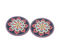 ibasenice 2pcs Meditation Bowl Mats Coasters Pad for Yoga Decorative and Cozy Singing Bowl Experience