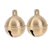 ibasenice 2PCS Medium Pet Bells for Dog Sheep Cattle Collars Lightweight Brass Animal Collar Bells Easy to Install Decorative and Functional Pendants