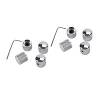 ibasenice 2pcs Metal Dome Tone Tuning Knob Hexagon Screws for Locking Control Compatible Knobs for Guitar and Effect Pedal Use