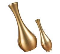 ibasenice 2pcs Metal Flower Vase Brass Vase Vintage Small Smooth Sturdy Minimalist Design for Party and Windowsill Decoration