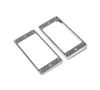 ibasenice 2pcs Metal Humbucker Frame Silver and Black Guitar Mounting Ring for Electric Guitar Accessories Electric Metal Ring Full Arch Tops