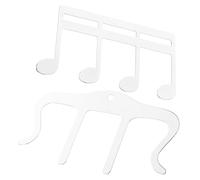 ibasenice 2pcs Metal Music Score Clips Sheet Music Holders for Piano and Guitar Easy Page Holder for Musicians for Books and Manuals Silver Type Design