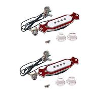 ibasenice 2pcs Metal Soundhole Pickup for Cigar Box Guitar Pickups Replacement Guitar Accessory