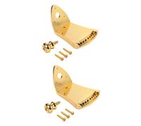 ibasenice 2pcs Metal Triangle Mandolin Tailpiece for Arched Mandolin Gold Screws Replacement for Guitar Maker String