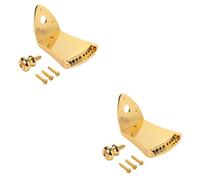 ibasenice 2pcs Metal Triangle Tailpiece for Mandolin Guitar Accessory Screws Replacement Part Shiny Decorative Coverplate String